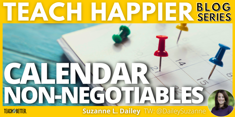 Calendar NonNegotiables Teach Better